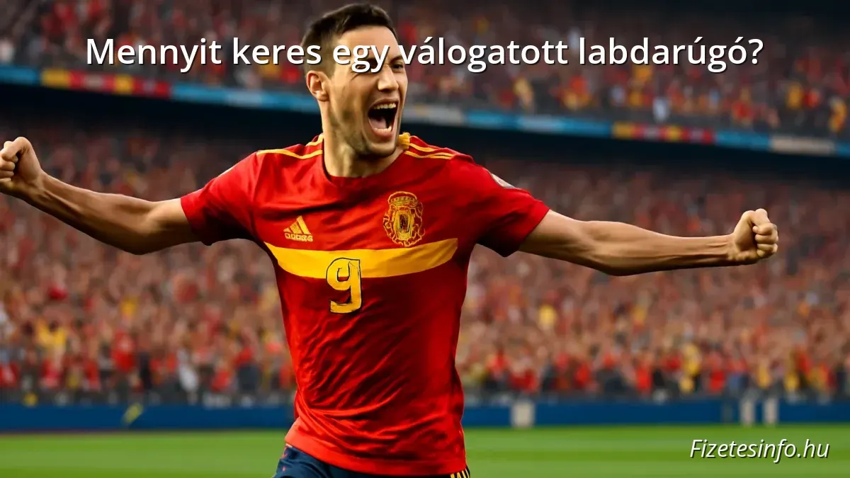 Válogatott labdarúgó ünnepli a gólt a stadionban